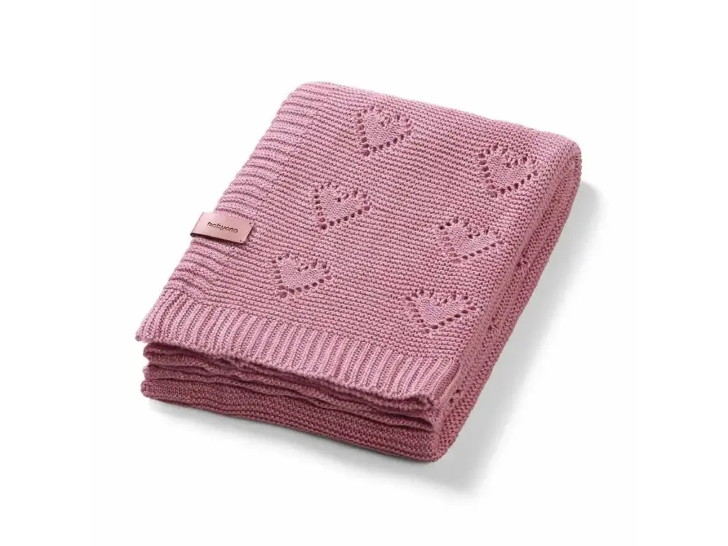 [BN1478/01] BabyOno -  Bamboo Knitted Blanket Blush