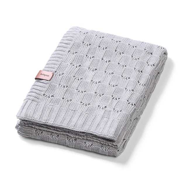 [BN1479/02] BabyOno -  Bamboo Knitted Blanket Grey