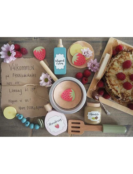 [JB-W7188] Jabadabado - Pancakes (Ξύλινο σετ Τηγάνι και υλικά για Pancakes)