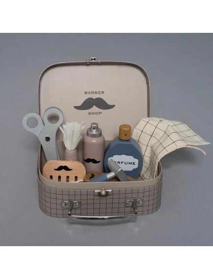 [JB-W7222] Jabadabado - Barber bag (Βαλιτσάκι Κουρέα με ξύλινα εργαλεία)